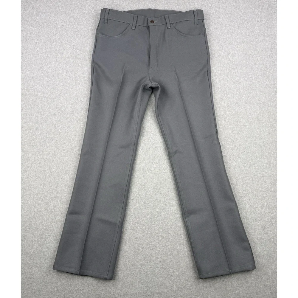 Vintage Levis Pants Mens 38x32 Gray 517 Sta Prest Bootcut Western Y2K Dacron